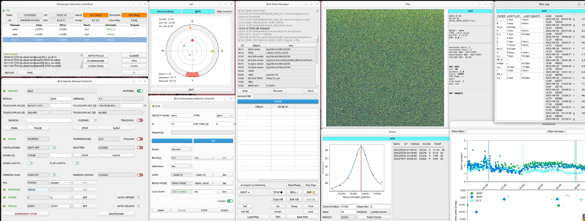TOI Screenshot - Multi-Telescope Operator Dashboard